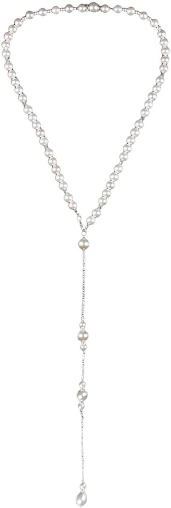 Amazon | [TAOSHIHUI] パールシンプルなバックチェーンネックレス